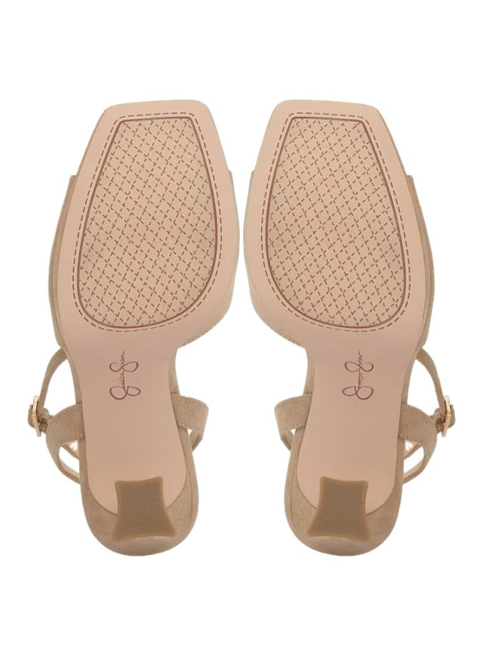 Jessica Simpson Jixte Sculptural Ankle-Wrap Platform Heels (Light Maple) - Picture 5 of 16
